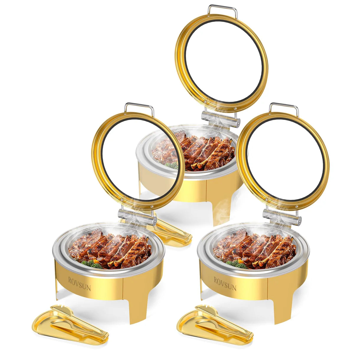 طبق تسخين ذهبي من روفسون سعة 6 كوارت 