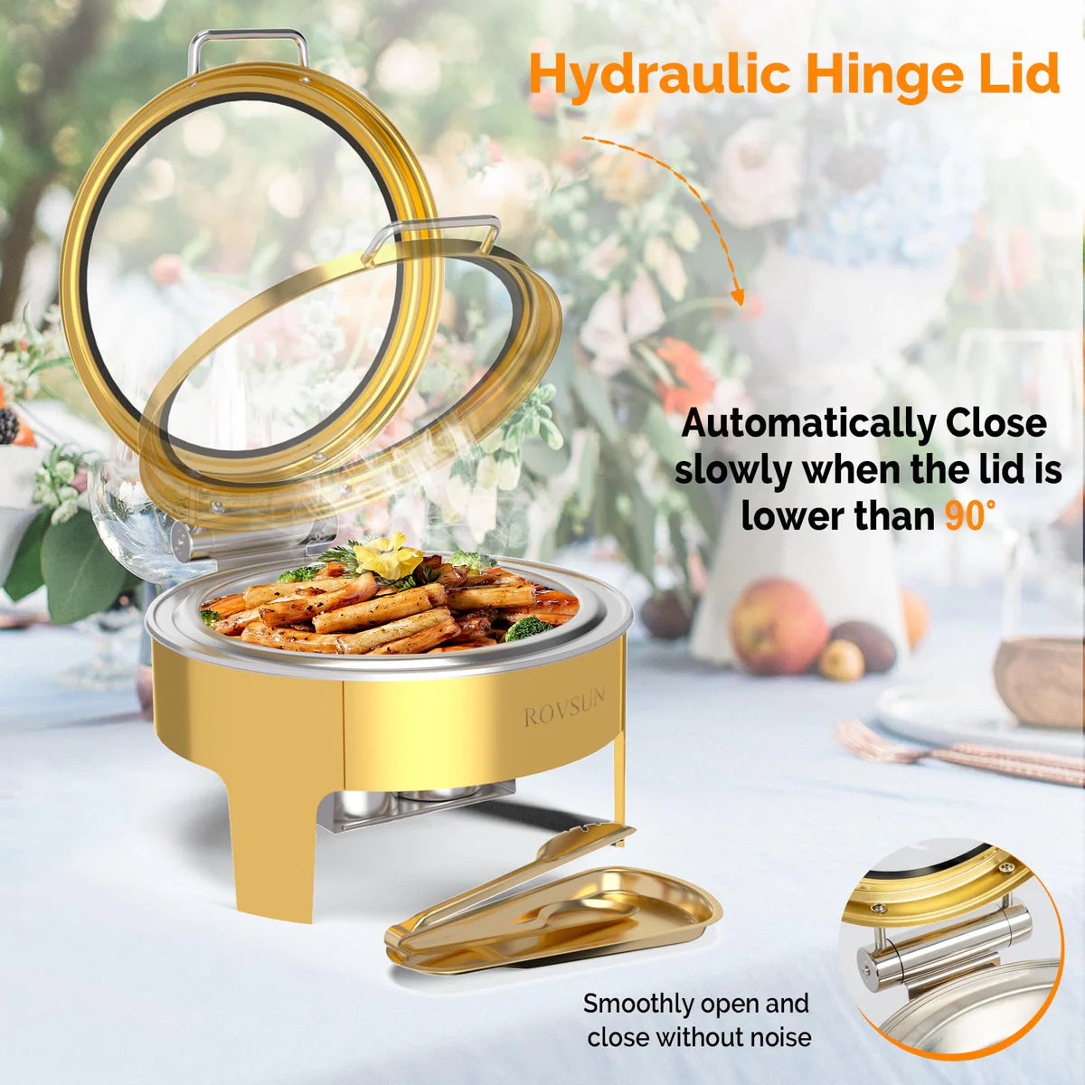 طبق تسخين ذهبي من روفسون سعة 6 كوارت 